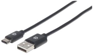 USB 2.0 Cable Type-A Male to Type-C Male 480Mbps 3m Black