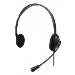 Headset Lightweight On-ear Design w/Adjustable Microphone - USB - Black