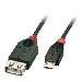 Cable Otg - USB 2.0 Type Micro-b Male To USB 2.0 Type A Female - 1m - Black
