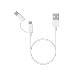 Cable 2 In 1 - USB Type-a Male To USB-c Male - 1m - White